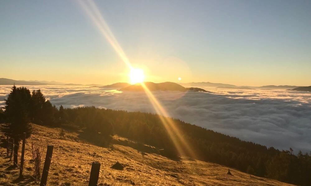 Sonnenaufgang auf der Alm